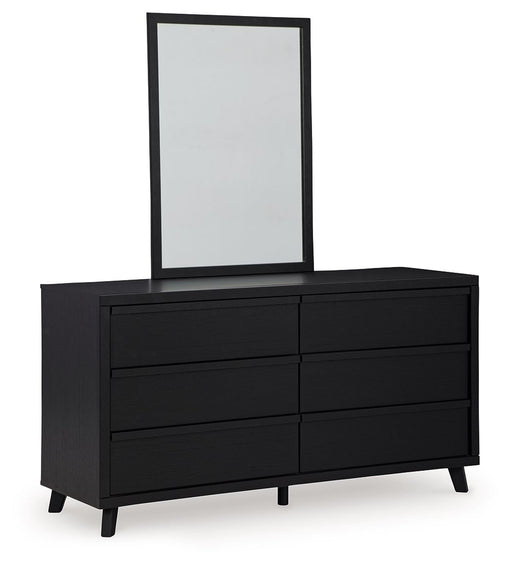 Danziar - Black - Dresser And Mirror - Tallahassee Discount Furniture (FL)