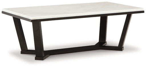 Fostead - White / Espresso - Rectangular Cocktail Table - Tallahassee Discount Furniture (FL)