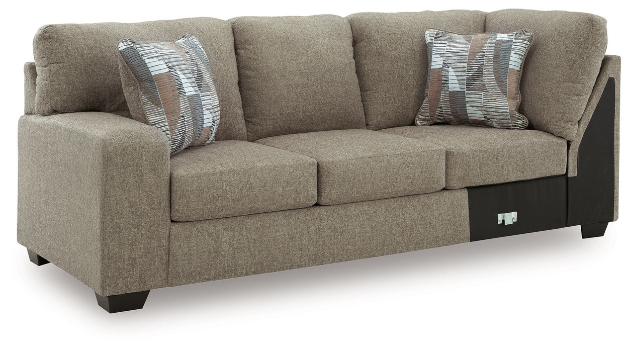 Newellen - LAF Sofa With Corner Wedge - Beige - Tallahassee Discount Furniture (FL)