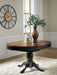 Clorazi - Oval Dining Room Butterfly Extension Table - Black / Brown - Tallahassee Discount Furniture (FL)