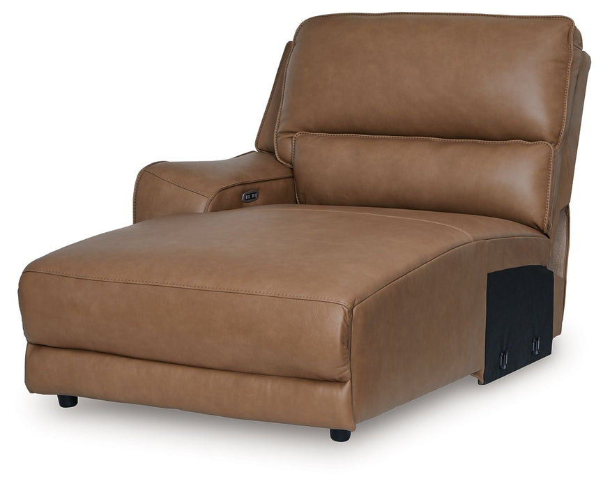 DeepWakes - LAF Press Back Power Chaise - Caramel - Tallahassee Discount Furniture (FL)
