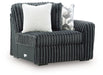 Midnight-Madness - RAF Corner Chair - Gunmetal - Tallahassee Discount Furniture (FL)