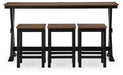 Wildenauer - Rectangular Dining Room Counter Table Set (Set of 4) - Brown / Black - Tallahassee Discount Furniture (FL)