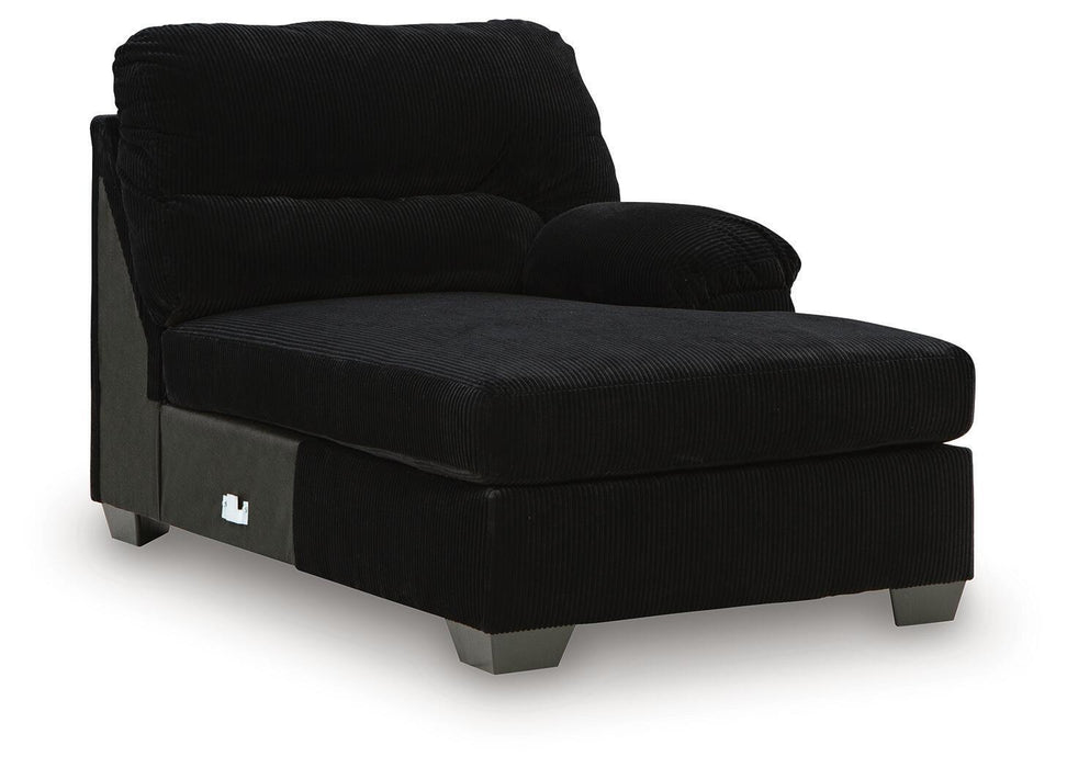 SimpleJoy - RAF Corner Chaise - Onyx - Tallahassee Discount Furniture (FL)