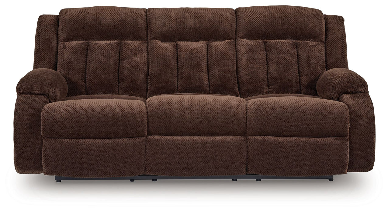 Free Wake - Chocolate - Reclining Power Sofa With Drop Down Table - Tallahassee Discount Furniture (FL)