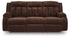 Free Wake - Chocolate - Reclining Power Sofa With Drop Down Table - Tallahassee Discount Furniture (FL)