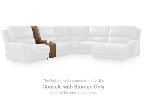 DeepWakes - Console With Storage - Caramel - Tallahassee Discount Furniture (FL)