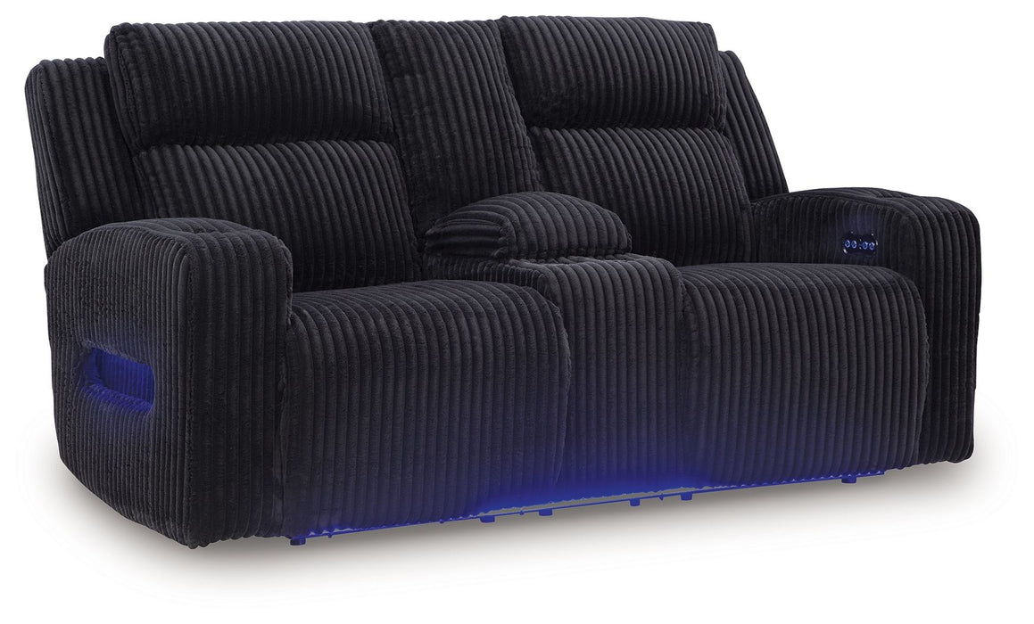 Forest Lake - Power Reclining Loveseat With Console / Adj Headrest - Tallahassee Discount Furniture (FL)