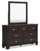 Covetown - Dark Brown - Dresser And Mirror - Tallahassee Discount Furniture (FL)