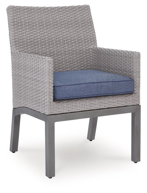 Half Moon Beach - Arm Chair With Cushion (Set of 2) - Blue / Gray - Tallahassee Discount Furniture (FL)