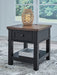 Wildenauer - Brown / Black - Rectangular End Table - Tallahassee Discount Furniture (FL)
