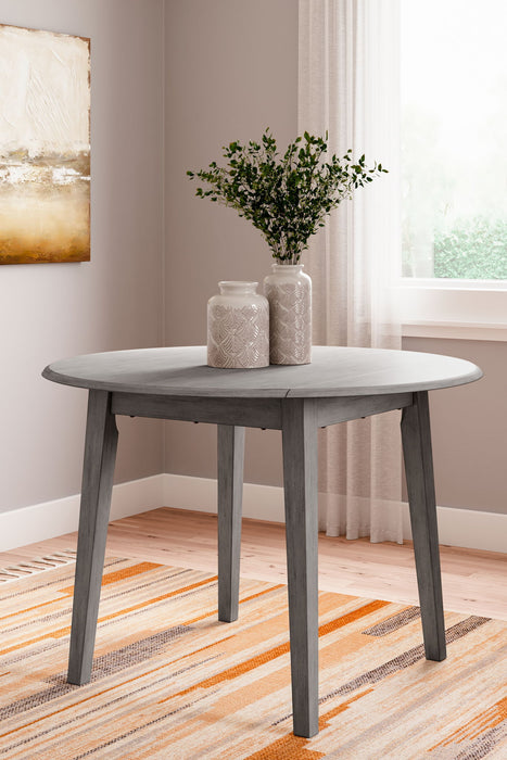 Shullden - 5 Pc. - Drop Leaf Table, 4 Side Chairs - Gray - Tallahassee Discount Furniture (FL)