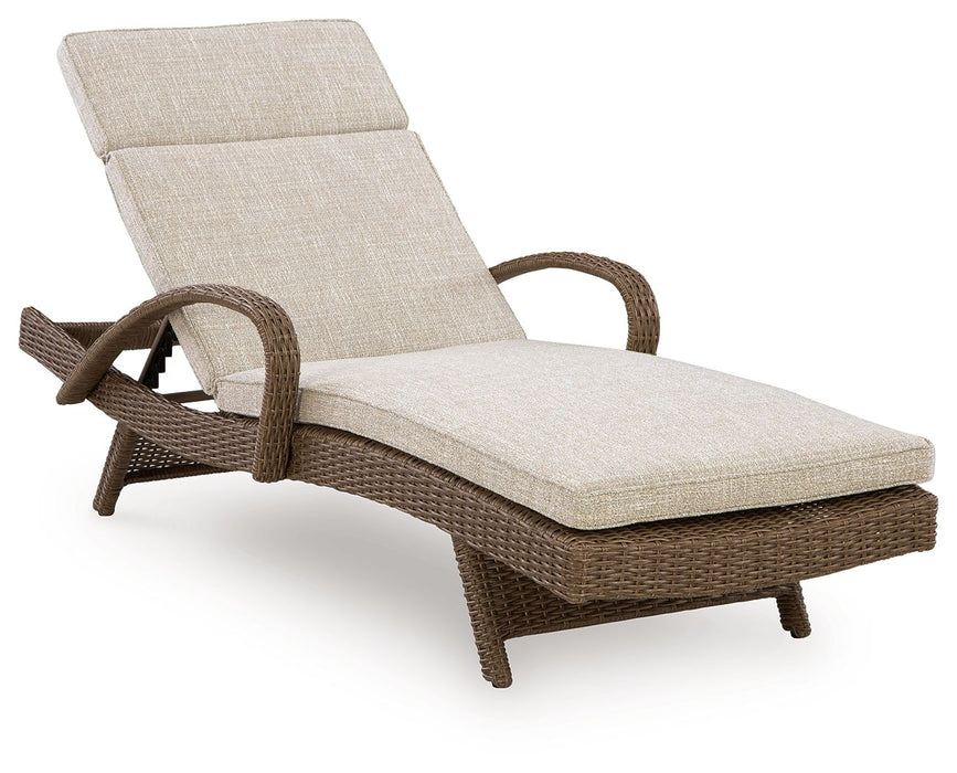 Laguna Heights - Chaise Lounge With Cushion - Beige - Tallahassee Discount Furniture (FL)