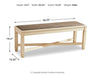 Bolanburg - Large UPH Dining Room Bench - Beige - Tallahassee Discount Furniture (FL)