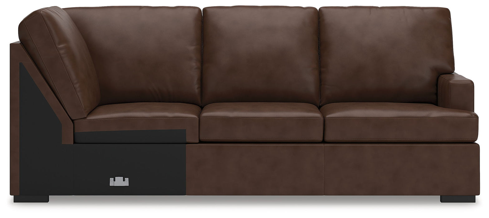 McDowlan - Coffee - RAF Sofa With Corner Wedge - Tallahassee Discount Furniture (FL)
