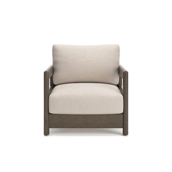 Arc Lake - Lounge Chair With Cushion - Brown / Beige - Tallahassee Discount Furniture (FL)