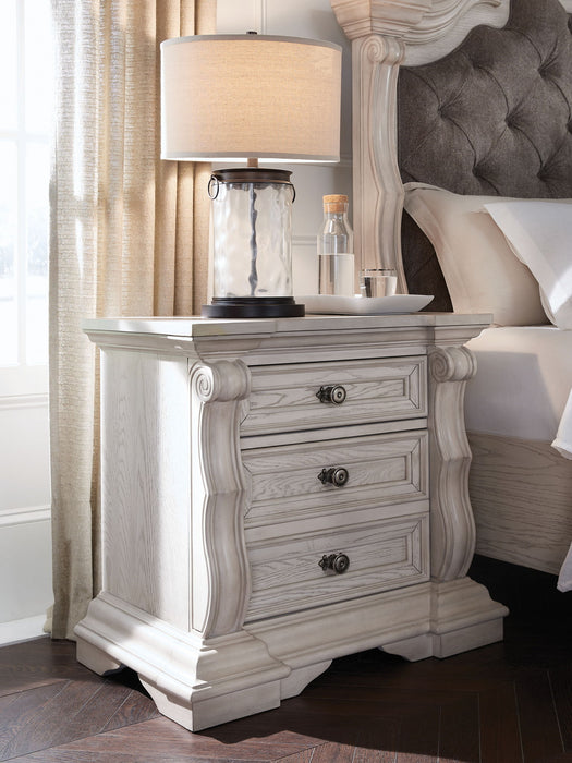 Bruchandi - Antique White - Three Drawer Night Stand - Tallahassee Discount Furniture (FL)