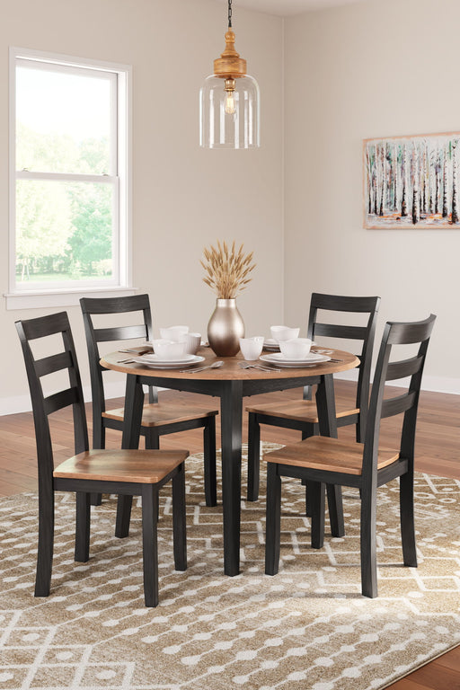 Gesthaven - Round Dining Room Drop Leaf Table Set - Tallahassee Discount Furniture (FL)