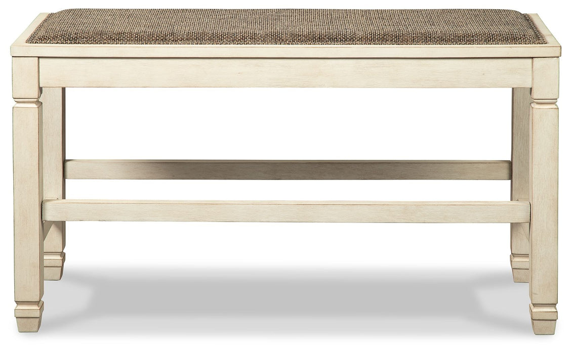 Bolanburg - DBL Counter UPH Bench  - Beige - Tallahassee Discount Furniture (FL)