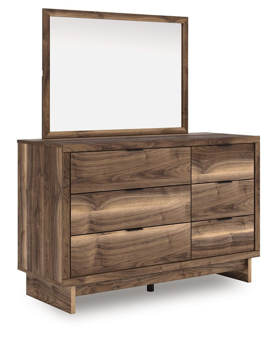 Chirason - 3 Pc. - Full Panel Storage Bed, Dresser And Mirror - Brown