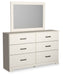 Stelsie - Dresser, Mirror - White - Tallahassee Discount Furniture (FL)