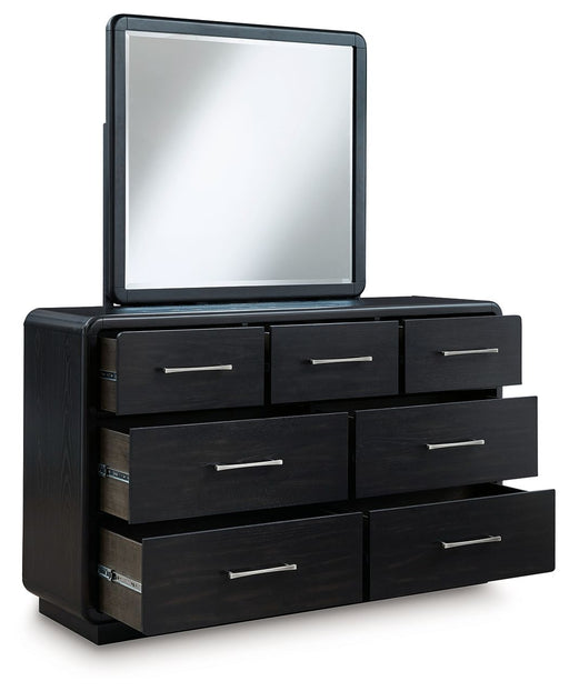 Rowanbeck - Black - Dresser And Mirror - Tallahassee Discount Furniture (FL)