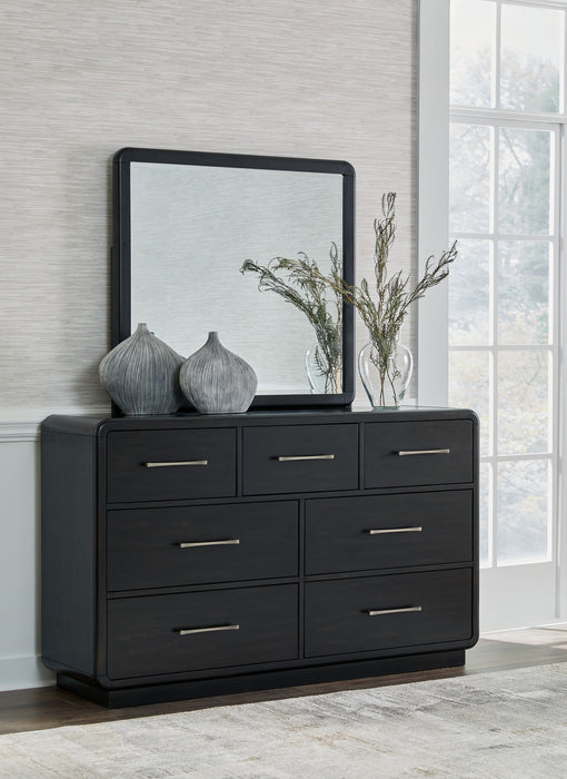 Rowanbeck - Black - Dresser And Mirror - Tallahassee Discount Furniture (FL)