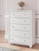 Kozlani - Five Drawer Chest - White - Tallahassee Discount Furniture (FL)