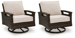 Monterey Point - Swivel Lounge Chair (Set of 2) - Dark Brown - Tallahassee Discount Furniture (FL)