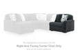 Midnight-Madness - RAF Corner Chair - Gunmetal - Tallahassee Discount Furniture (FL)