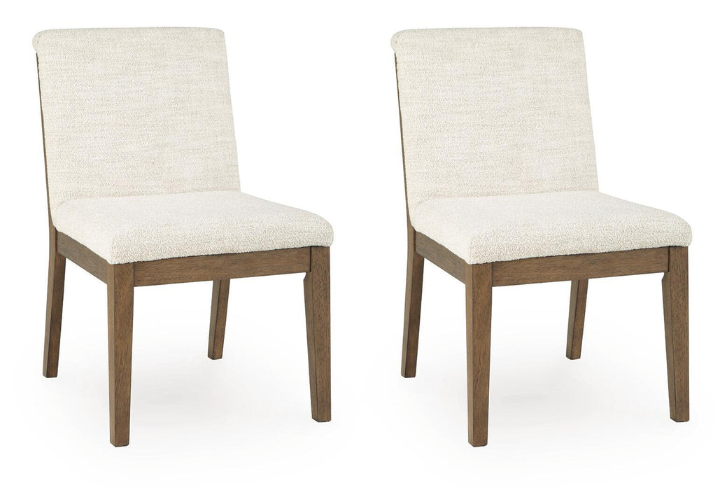 Marxmore - Dining Upholstered Side Chair (Set of 2) - Beige / Brown - Tallahassee Discount Furniture (FL)