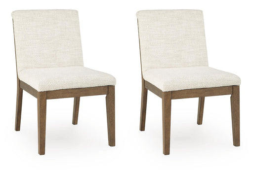Marxmore - Dining Upholstered Side Chair (Set of 2) - Beige / Brown - Tallahassee Discount Furniture (FL)