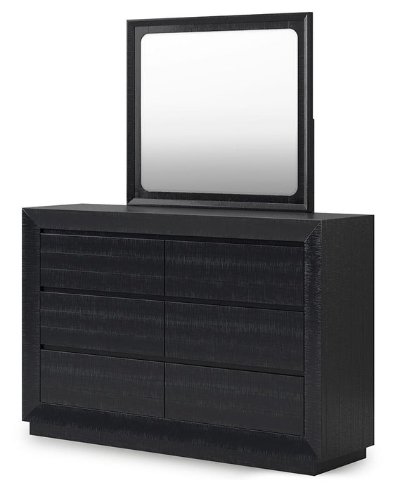 Londer - Black - Dresser And Mirror - Tallahassee Discount Furniture (FL)