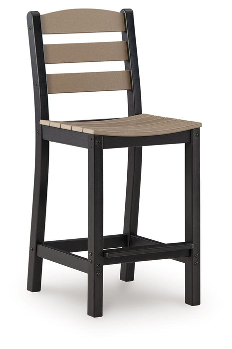 Shoreline Beach - Outdoor Counter Table And 2 Barstools (Set of 3) - Black / Beige - Tallahassee Discount Furniture (FL)