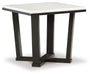 Fostead - White / Espresso - Square End Table - Tallahassee Discount Furniture (FL)