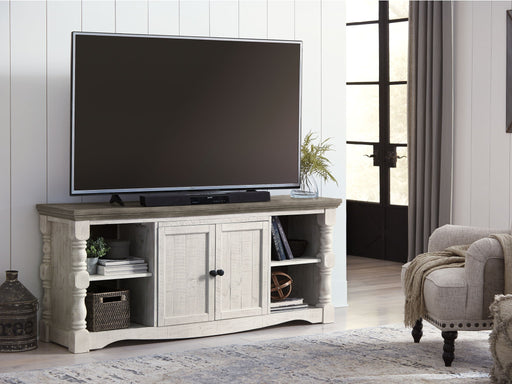 Havalance - Extra Large TV Stand - 2 Doors - Brown / Beige - Tallahassee Discount Furniture (FL)