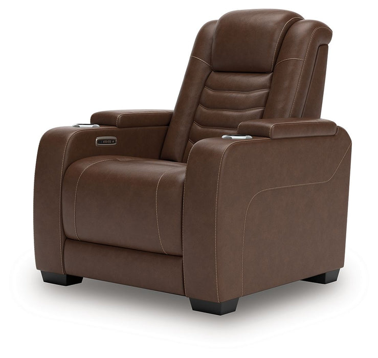 High Impact - Power Recliner / Adj Headrest - Tobacco - Tallahassee Discount Furniture (FL)