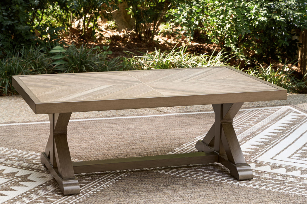 Laguna Heights - Rectangular Cocktail Table - Beige - Tallahassee Discount Furniture (FL)