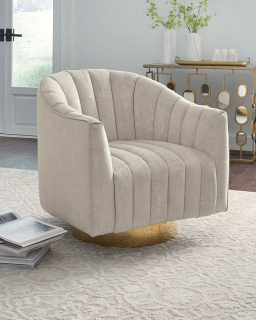 Penzlin - Pearl - Swivel Accent Chair - Tallahassee Discount Furniture (FL)