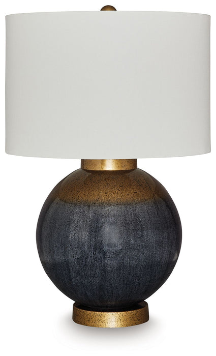 Adara - Blue / Gold Finish - Metal Table Lamp - Tallahassee Discount Furniture (FL)