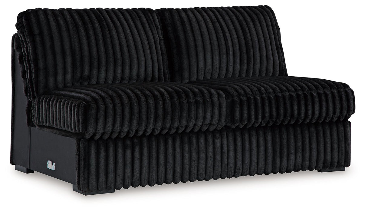 Midnight-Madness - Onyx - Armless Loveseat - Tallahassee Discount Furniture (FL)