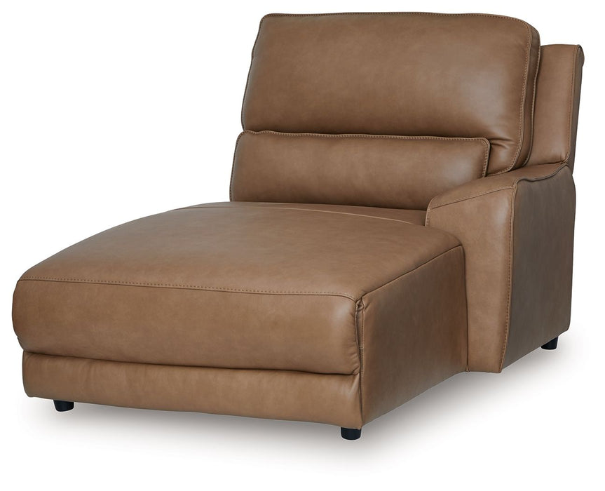DeepWakes - RAF Press Back Power Chaise - Caramel - Tallahassee Discount Furniture (FL)