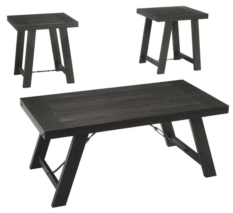 Noorbrook - Black / Pewter - Occasional Table Set (Set of 3) - Tallahassee Discount Furniture (FL)