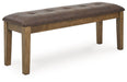 Urbinforte - Large Upholstered Dining Room Bench - Light Brown - Tallahassee Discount Furniture (FL)