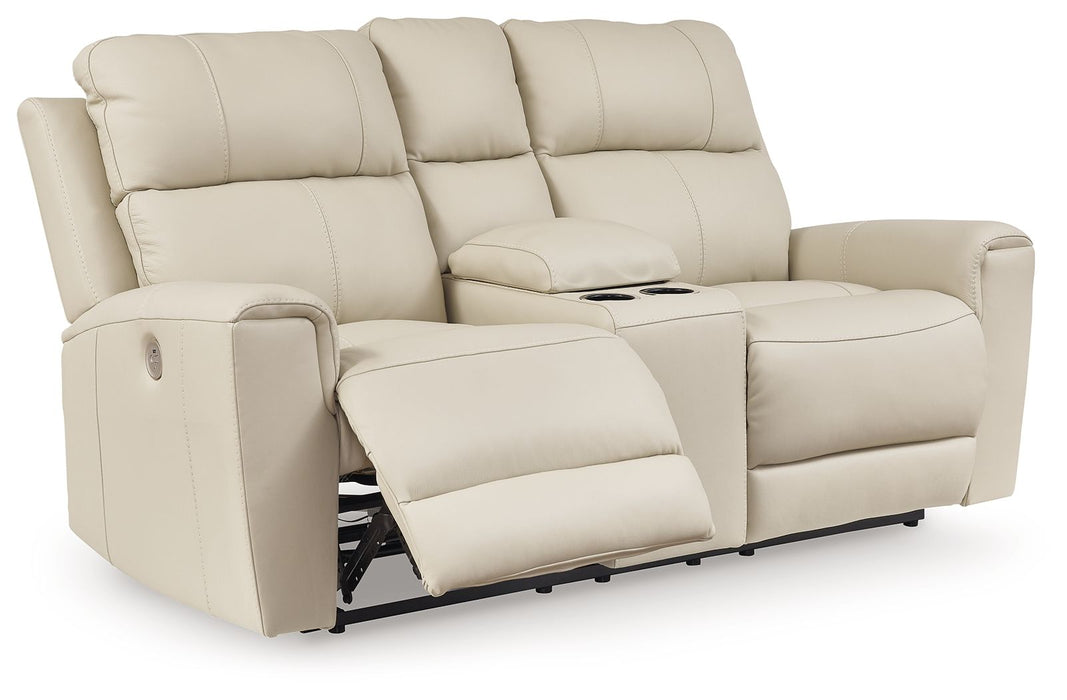 Dahlmoore - Almond - Dbl Power Reclining Loveseat With Console - Tallahassee Discount Furniture (FL)