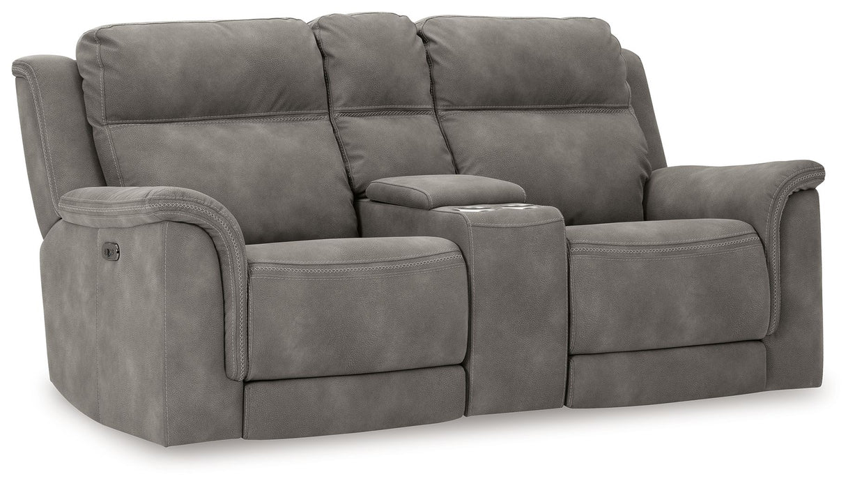 Next-Gen Durapella - Reclining Power Loveseat With Console - Tallahassee Discount Furniture (FL)