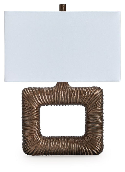 Garronby - Antique Brass Finish - Metal Table Lamp - Tallahassee Discount Furniture (FL)