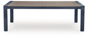 East Beach - Rectangular Dining Table With Umbrella Option - Blue - Tallahassee Discount Furniture (FL)