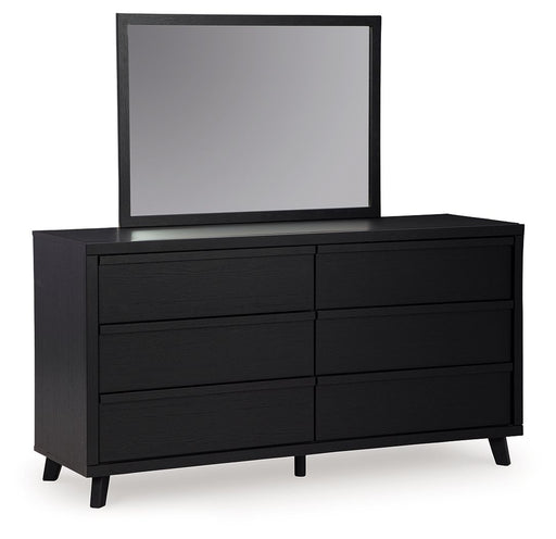 Danziar - Black - Dresser And Mirror - Tallahassee Discount Furniture (FL)