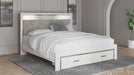 Altyra - White - King Upholstered Storage Bed - Tallahassee Discount Furniture (FL)